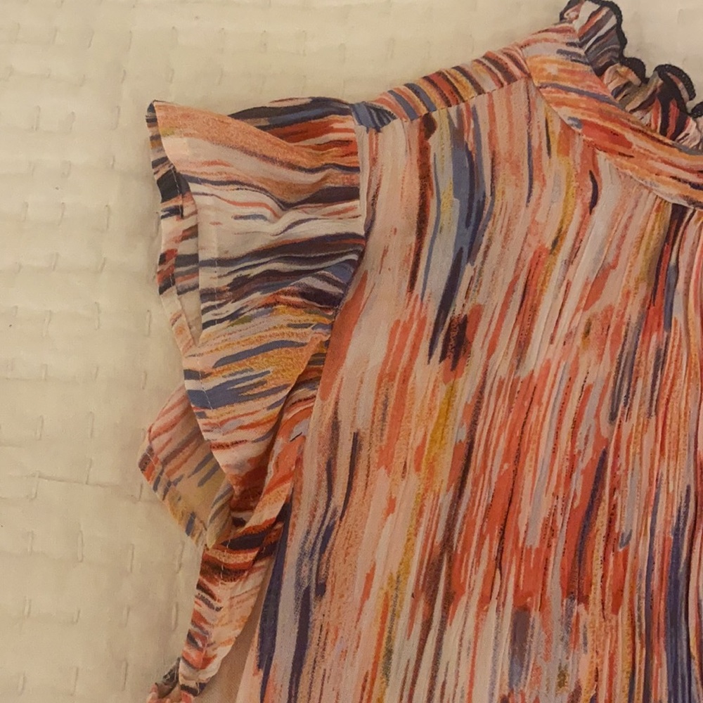 THML Multicolor Ruffle Sleeve Top - Picture 4 of 8